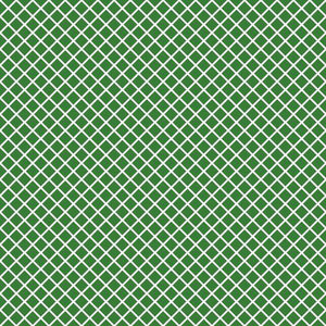 Geometric green and white lattice pattern