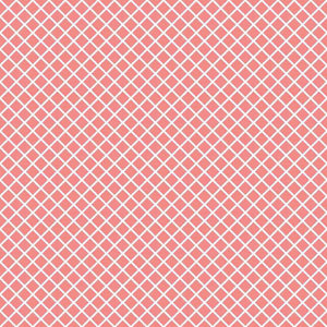 Coral and white crisscross pattern
