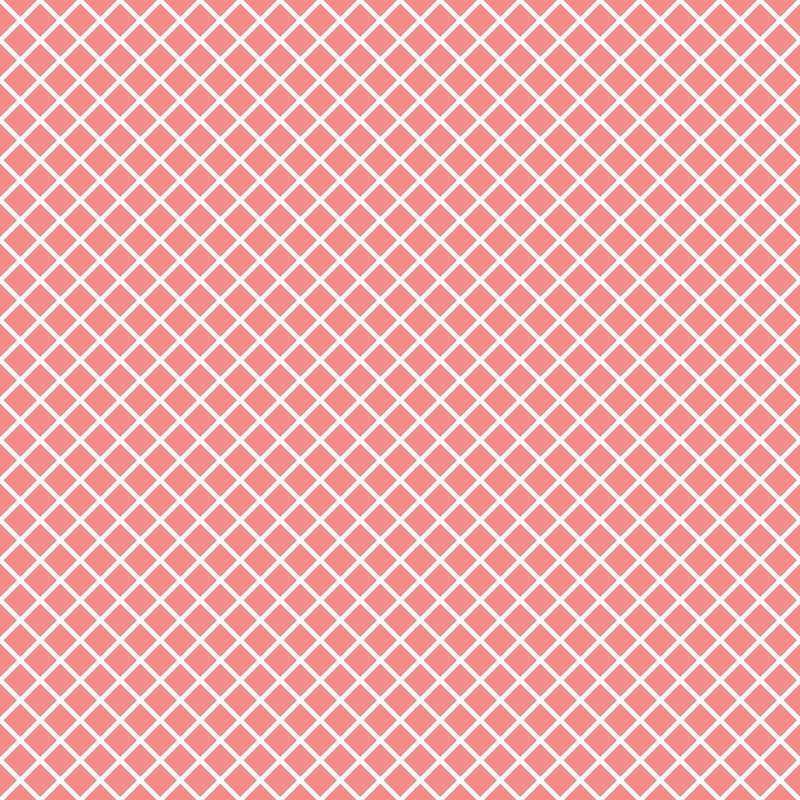 Coral and white crisscross pattern