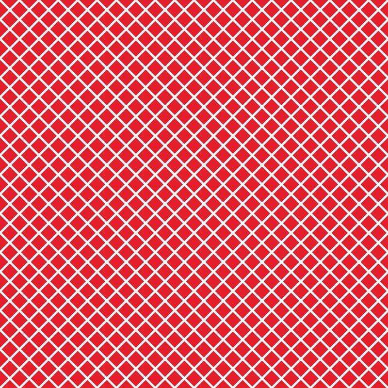 Red and white diagonal lattice pattern