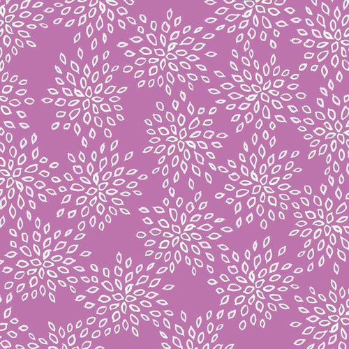 Floral leaf pattern on a lavender background