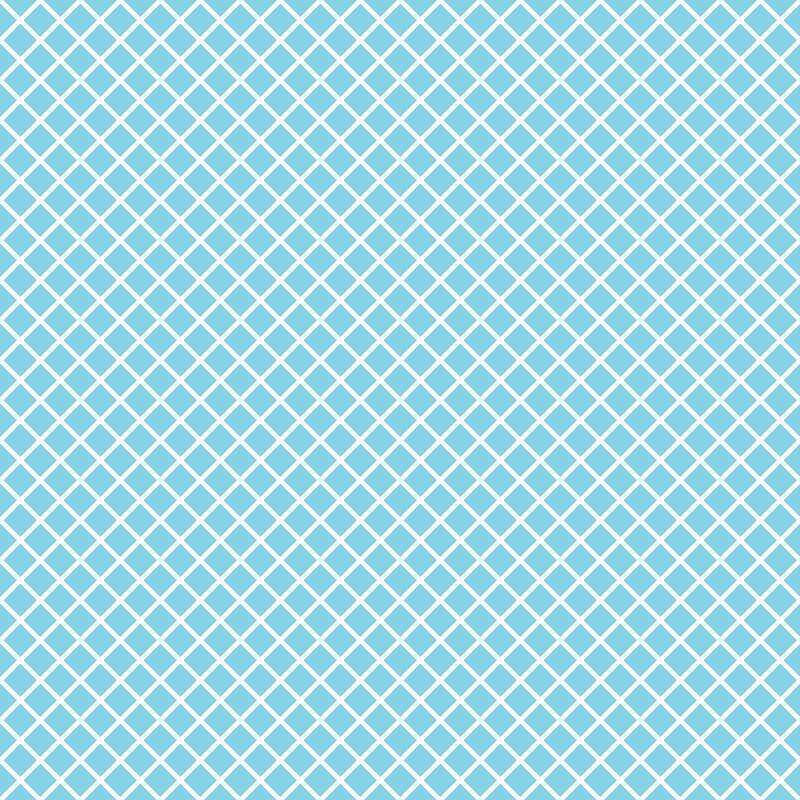 Diagonal lattice pattern on an aqua background