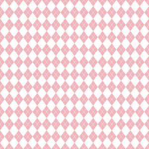 Seamless pink and white diamond pattern
