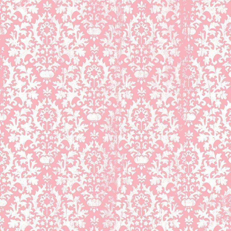 Classic damask pattern in pink and white