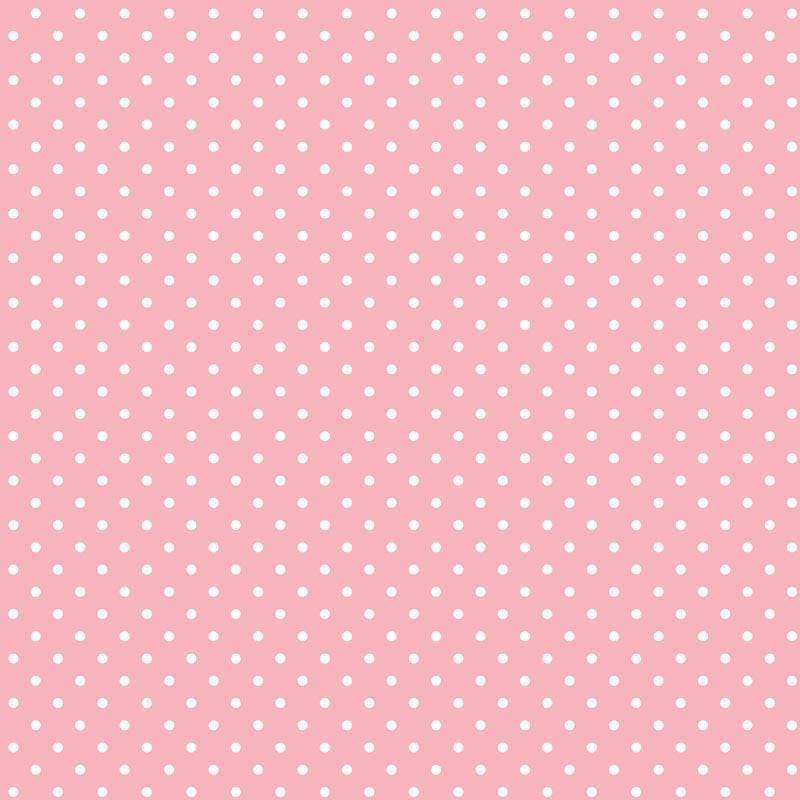 Pink background with white polka dots pattern