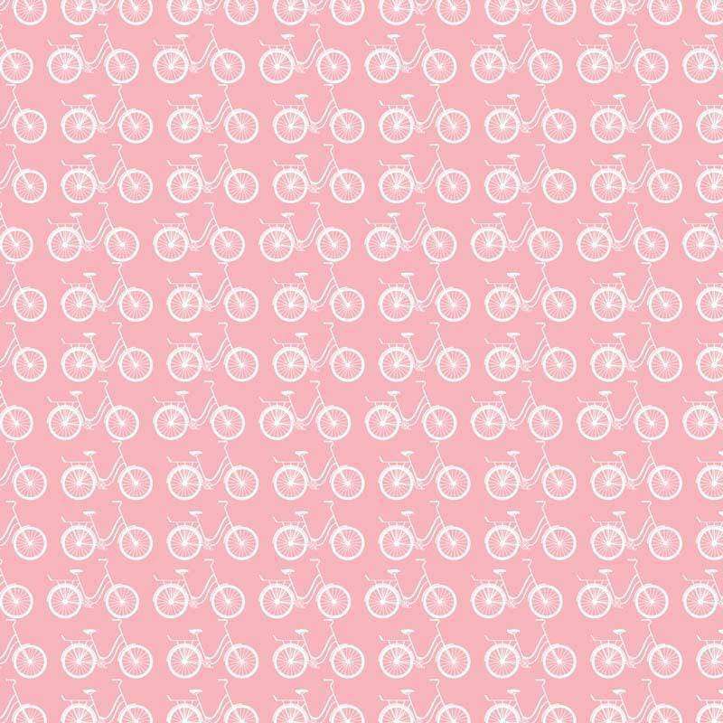 Vintage bicycle pattern on a pink background