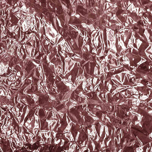 Crimpled foil texture in a deep crimson hue