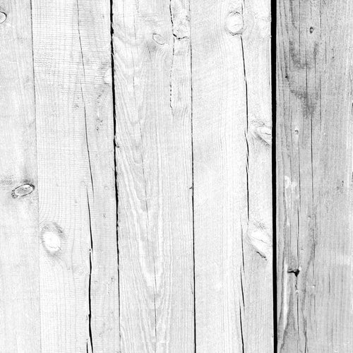 Black and white image of rustic wood planks