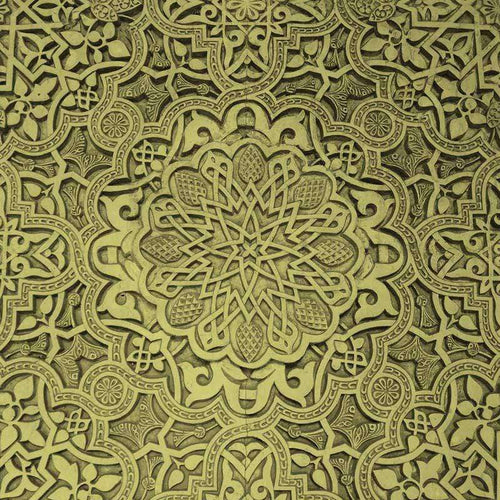 Intricate green mandala pattern