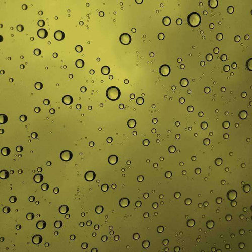 Water droplets on a yellow background