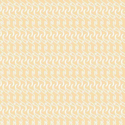 Elegant golden swirls and flourishes on a pale background