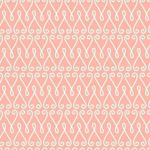 Symmetrical coral pattern with white ornamental lace designs