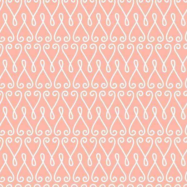 Symmetrical coral pattern with white ornamental lace designs