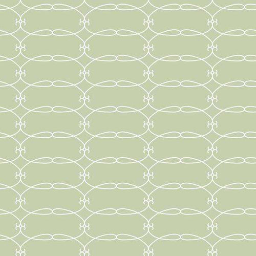 Green background with a white interlocking circles pattern