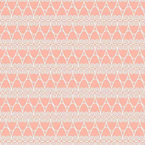 Pink and ivory art deco scale pattern