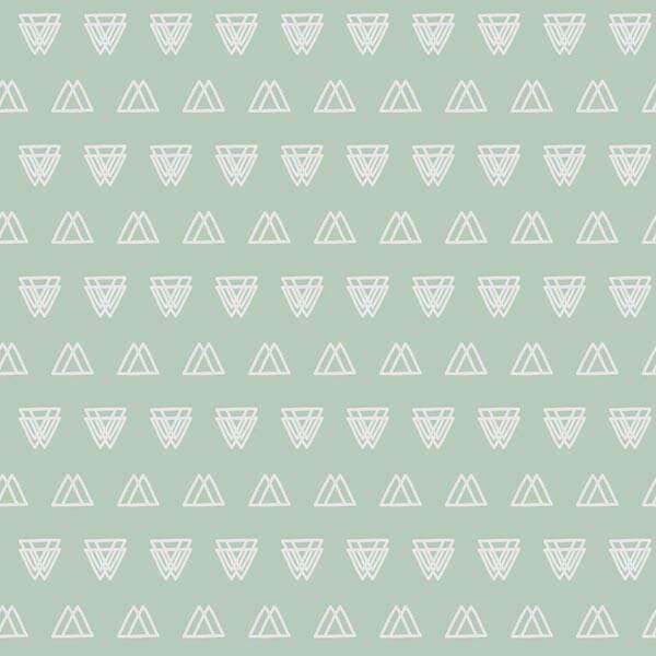 Repeating geometric triangle patterns on a mint background