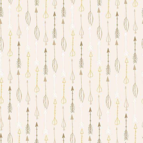 Bohemian style arrows pattern on a cream background