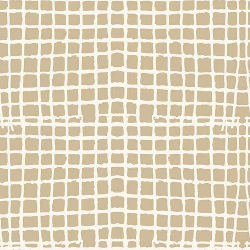 Abstract grid pattern with a stonework design in neutral tones