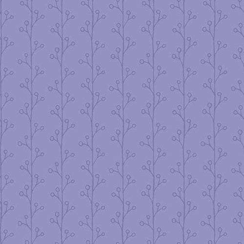 Seamless lavender sprig pattern on a purple background