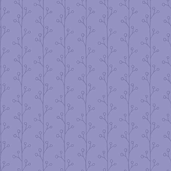 Seamless lavender sprig pattern on a purple background