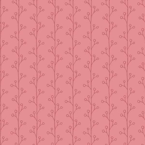 Soft pink background with delicate vine patterns