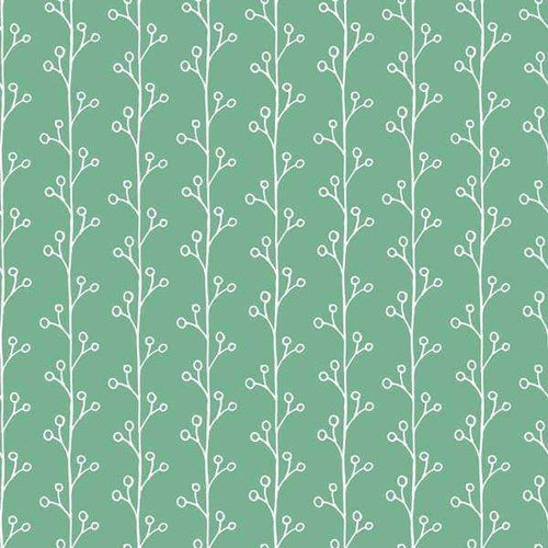Elegant botanical vine pattern on a sage green background