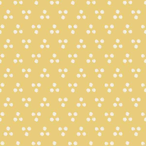 Yellow background with small white paw prints pattern