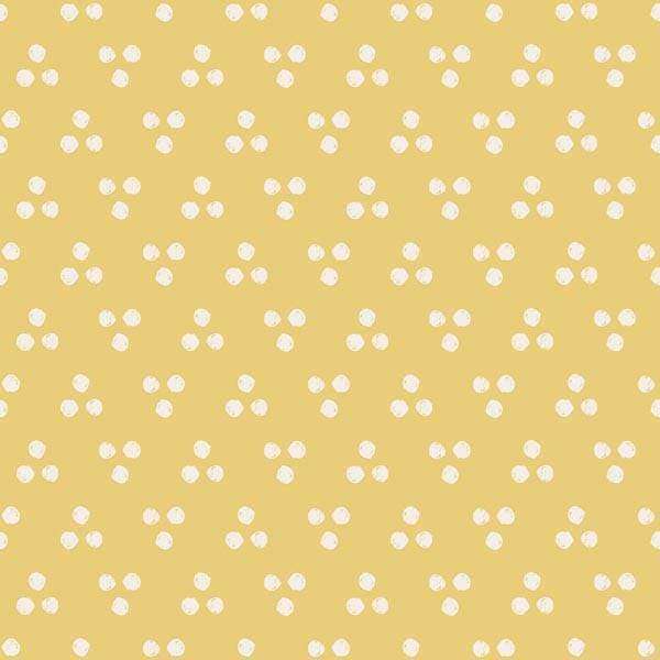 Yellow background with small white paw prints pattern