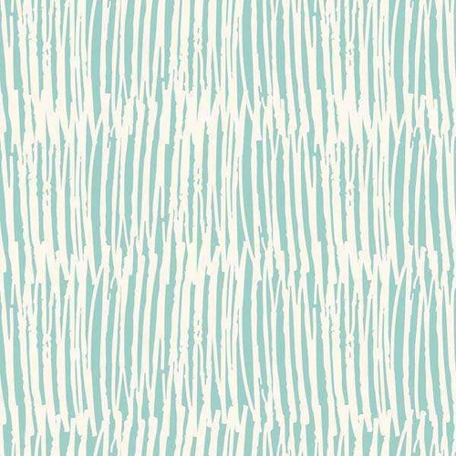 Abstract vertical striped pattern in calming teal and white