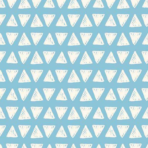 Repeated triangular pattern in serene blue and white