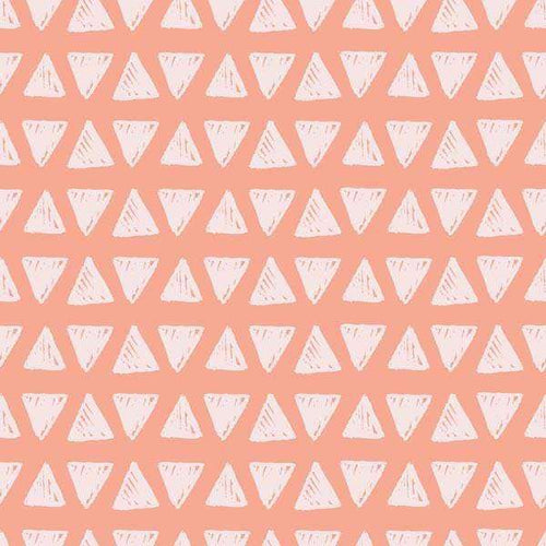 Geometric triangle pattern on a blush pink background