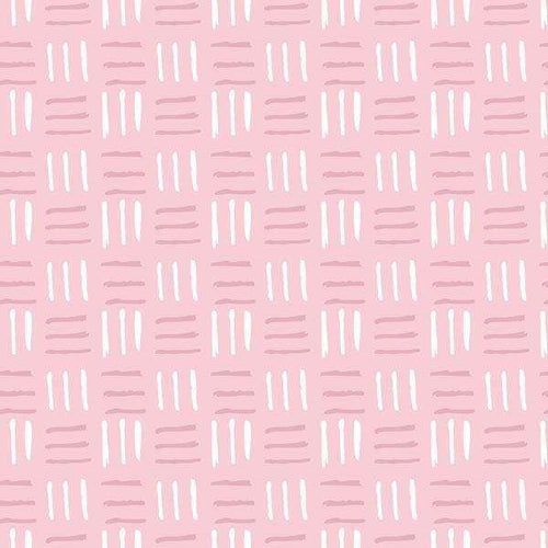 Abstract blush pink background with white and darker pink brushstroke pattern