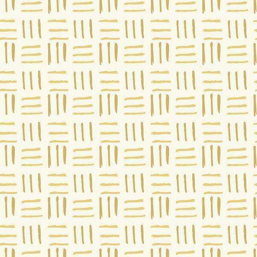 Abstract golden brush strokes pattern on a cream background