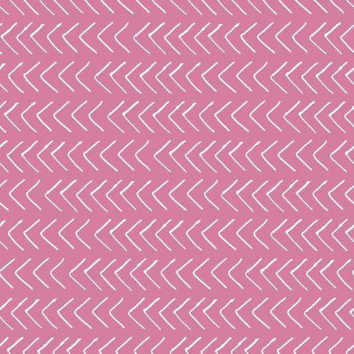 Geometric zigzag pattern in pink and white