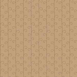 Repeated swirl patterns on beige background