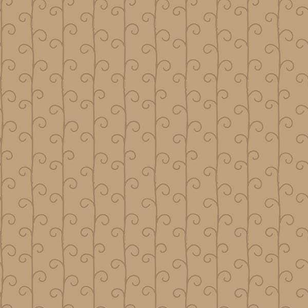 Repeated swirl patterns on beige background