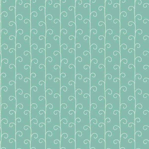 Soothing seafoam green background with elegant white swirl patterns