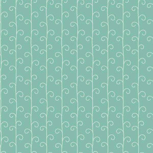 Soothing seafoam green background with elegant white swirl patterns