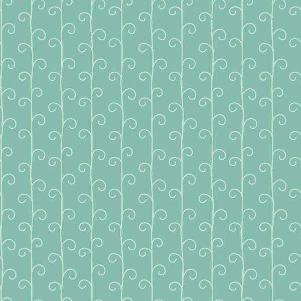 Soothing seafoam green background with elegant white swirl patterns