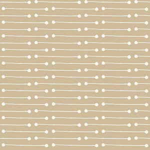 Horizontal rows of white oval dots on a beige background
