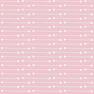 Pink background with rows of white bone patterns