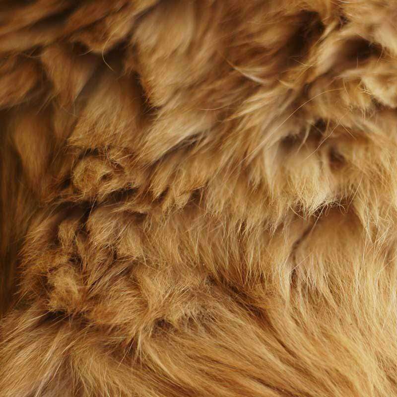 Close-up of brown faux fur texture