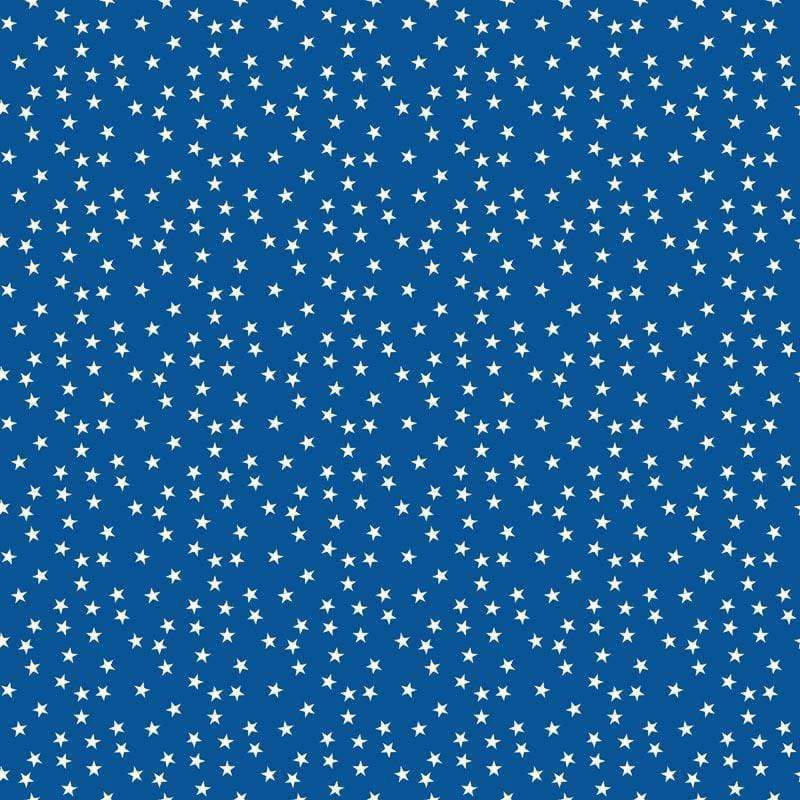 Blue background with small white stars pattern