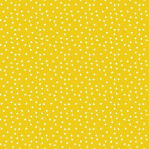 Repeated white star pattern on a yellow background