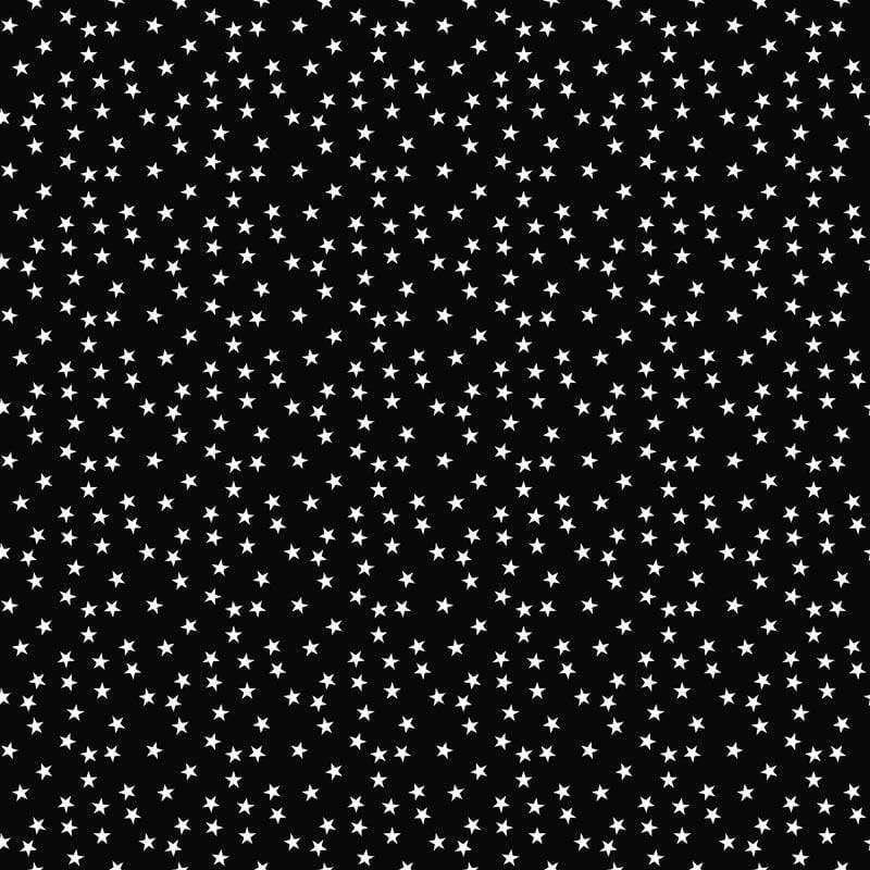 Small white stars on a black background pattern