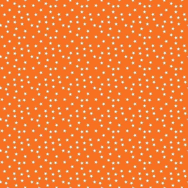 Small white stars on an orange background