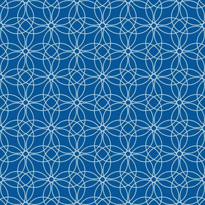 Symmetrical blue lace pattern
