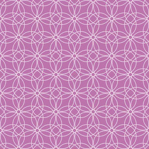 Repeating geometric lace-like pattern in lavender and white