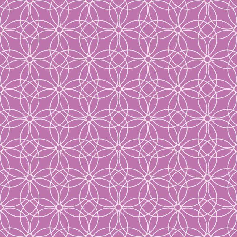 Repeating geometric lace-like pattern in lavender and white