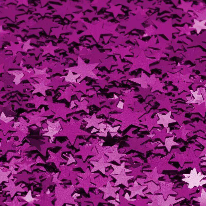 A collection of scattered shining purple stars on a textured background
